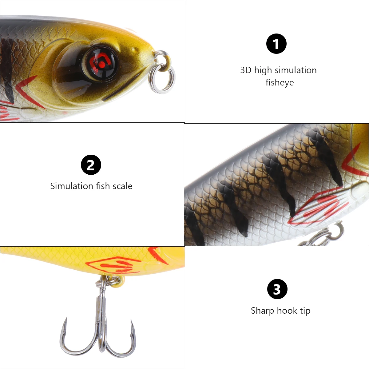 

2pcs Spiral Propeller Lure Hard Bait Freshwater Saltwater Fishing Artificial Fish Imitation Baits Assorted Colors Durable