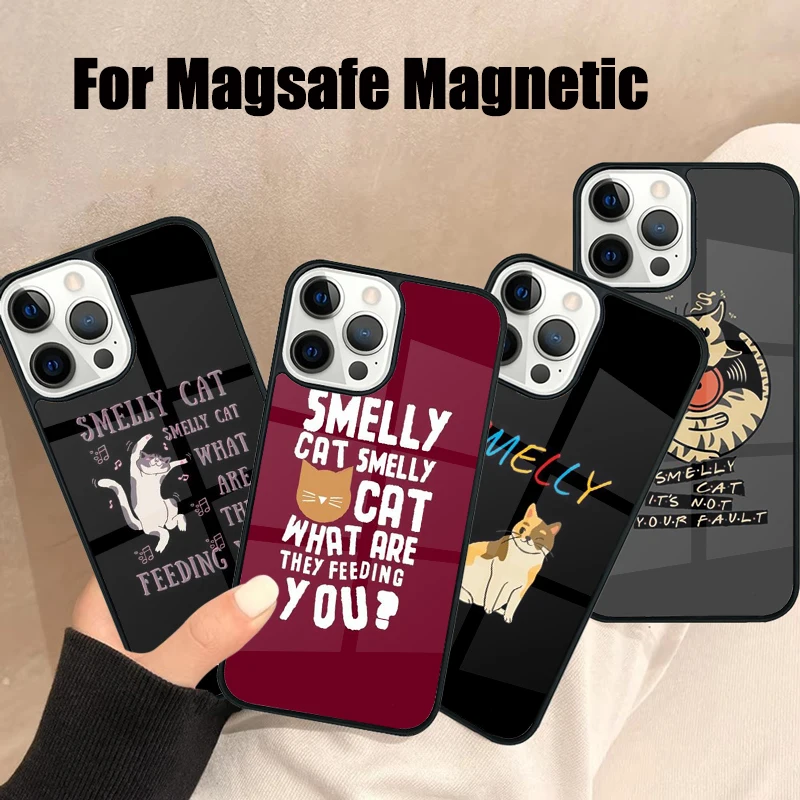 FRIENDS FUNNY TV SHOW PHOEBE SMELLY CAT Magsafe Phone Case For iPhone 16 15 14 13 12 11 Pro Max Plus Wireless Magnetic Cover