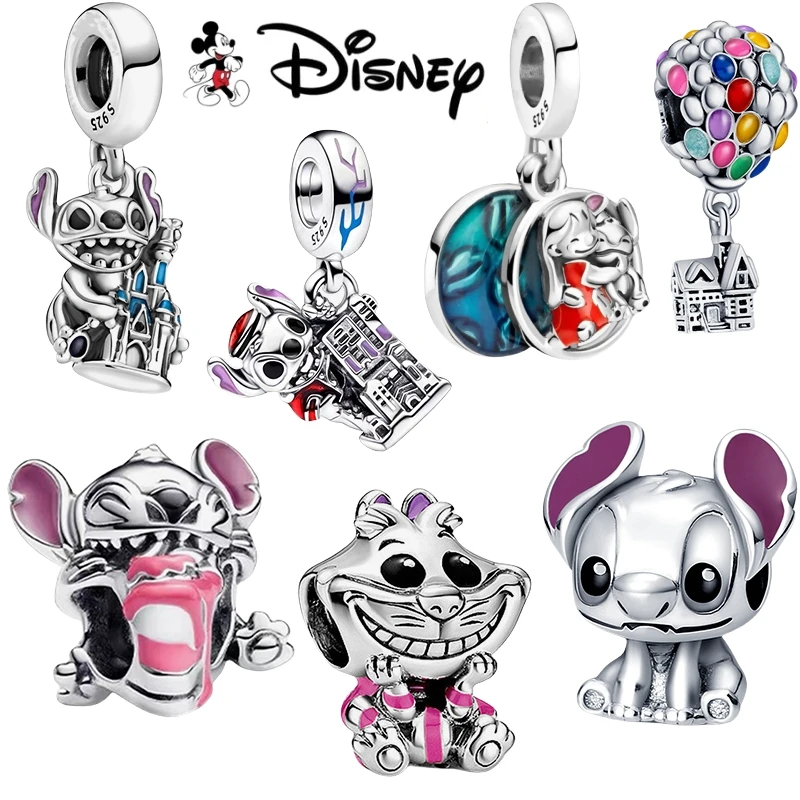 Disney Stitch Series argento 925 Charms torta di compleanno Bead Fit Pandora braccialetto originale per le donne gioielli con ciondolo fai da te