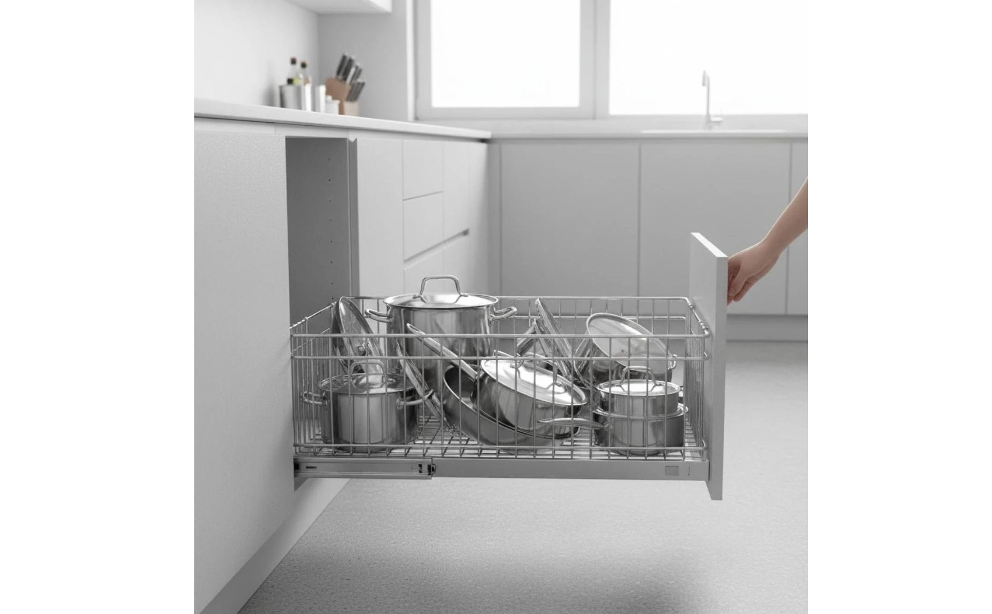 2 Pieces Cabinet Basket Effortless Glide Close Bottom Mount Drawer Slide Full Extension Drawer Slide Heavy Duty Hardware 2 Pieces Cabinet Basket Effortless Glide Close Bottom Mount Drawer Slide Full Extension Drawer Slide Heavy Duty Hardware