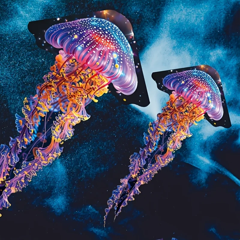 1pc grande polvo pipa choco pipa para crianças iniciantes adultos 3d medusa pipa fácil de voar & montar para atividades ao ar livre