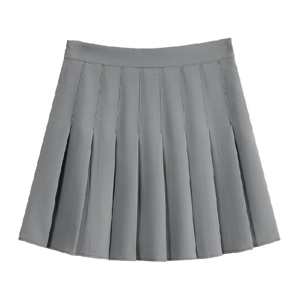 Comfortable Daily Wear Skirt Pleated Skirt Pleated Skirt Applicable For Female Polyester Fabric Regular Length