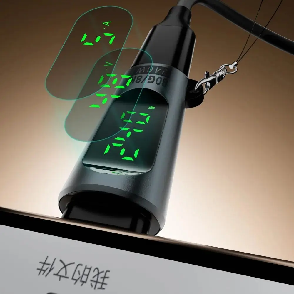 LED Display Type C OTG adapter USB Adapter USB C Female Type C OTG Adapter Dual Type C Male PD240W USB-C Converter Fast Charging