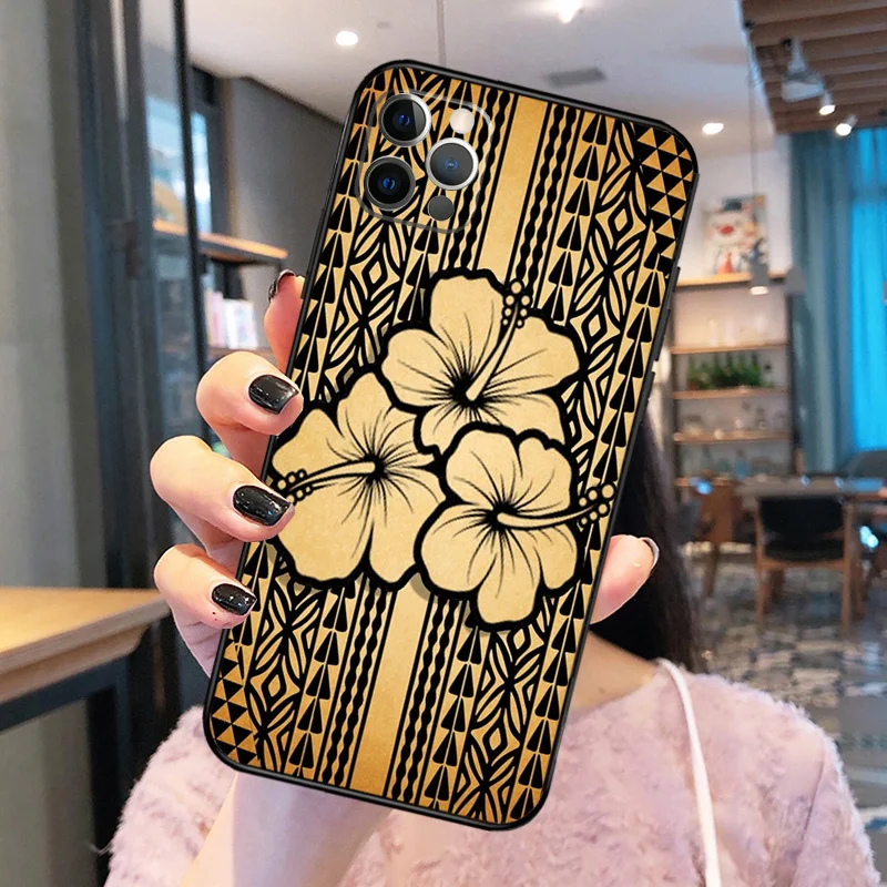 Maori Samoan Polynesian Tribal Case For iPhone 11 12 13 14 15 16 Pro Max XS XR X Plus 12 13 Mini Bumper Cover Capa