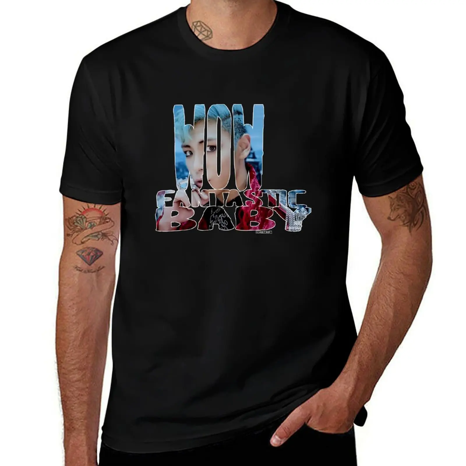 

BIGBANG Wow Fantastic Baby T.O.P Big Bang T-Shirt anime figures blue archive blue lock tshirts for men