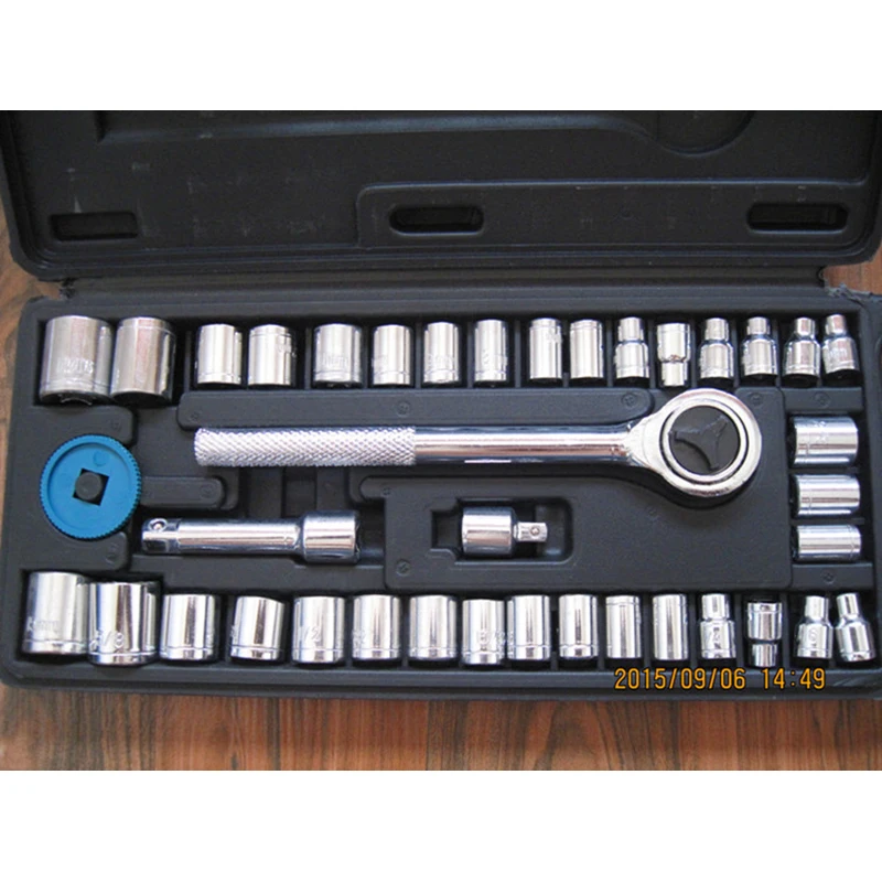 40 pcs Socket Combination Set Auto Repair Tools Household Hardware Tools Hexagonal Socket Set Combination Tool