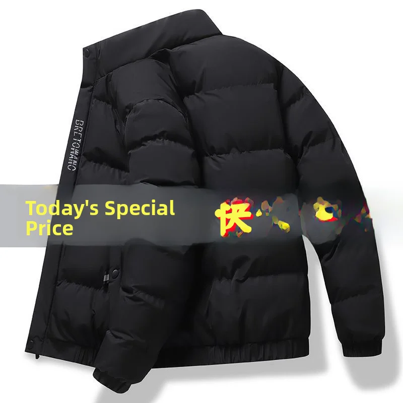 

Мужская хлопковая куртка Sli Thiened, зимняя теплая молодежная верхняя одежда, модное хлопковое пальто с классическим воротником и пуговицами