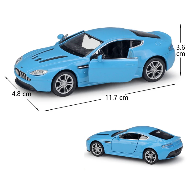 Aston Martin V12 Vantage WELLY Diecast 1:36 Car Metal Model Sports Car Pull Back Car Alloy Toy Vehicle For Kids Gift Collection