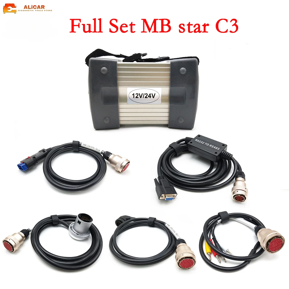 MB Star C3 With V03.2022 software full chip Car Diagnosis C3 Multiplexer Car Diagnostic Tool auto scanner For 12V/24V