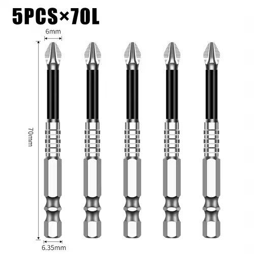 K5 Non-slip High Hardness Bit S2 Strong Magnetic 5A Black Non-slip Cross Head Electric Drill Electric Screwdriver Bit - Image 16