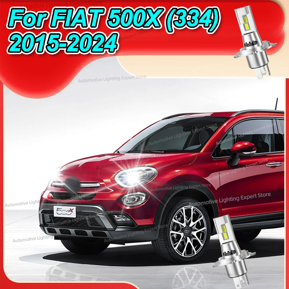 

30000Lm Led Lights High Quality CSP Headlight Bulb 6000K Lamp For FIAT 500X 334 2015-2024 2016 2017 2018 2019 2020 2021 2022 23