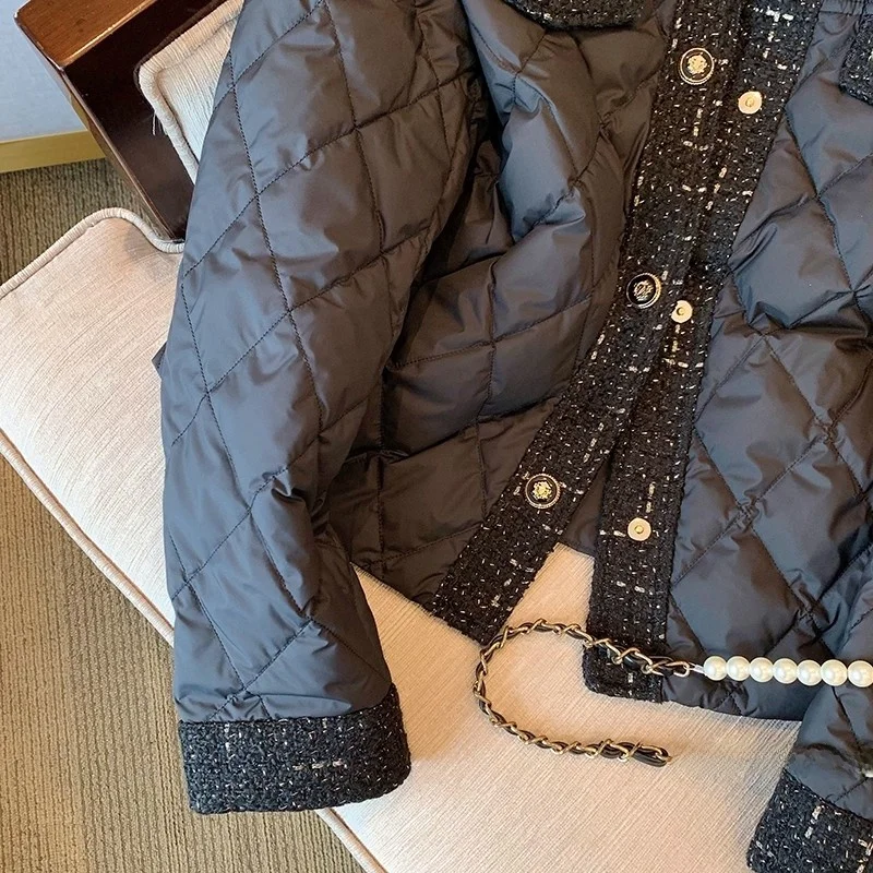 Chaqueta Acolchada Nea de Aodón para Mujer, ra, con Diseño de Diamantes, Estilo Casual, Hoada, de Manga Larga, para...