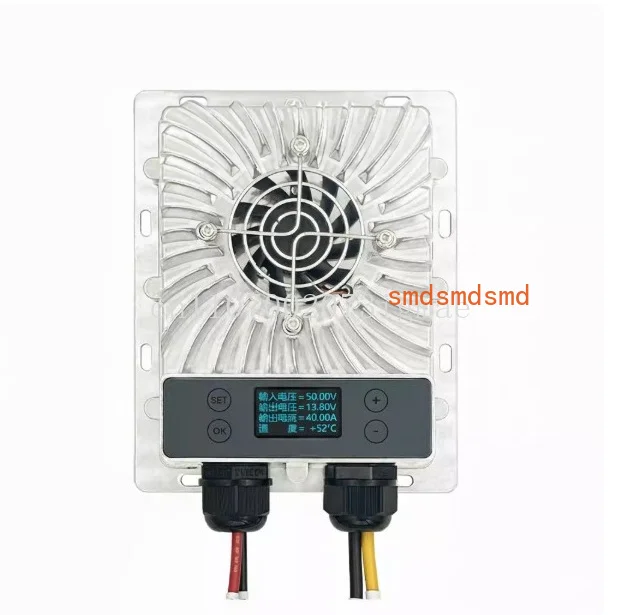 600W MPPT Solar Charge Controller 40A 10-30V Adjustable OLED Display Smart Fan Photovoltaic