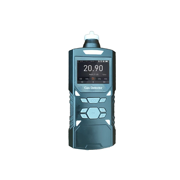 Portable 5 in 1 Gas Detector CO H2S O2 Ex CO2 Meters Gas Analyzers With Built in Pump for Industry