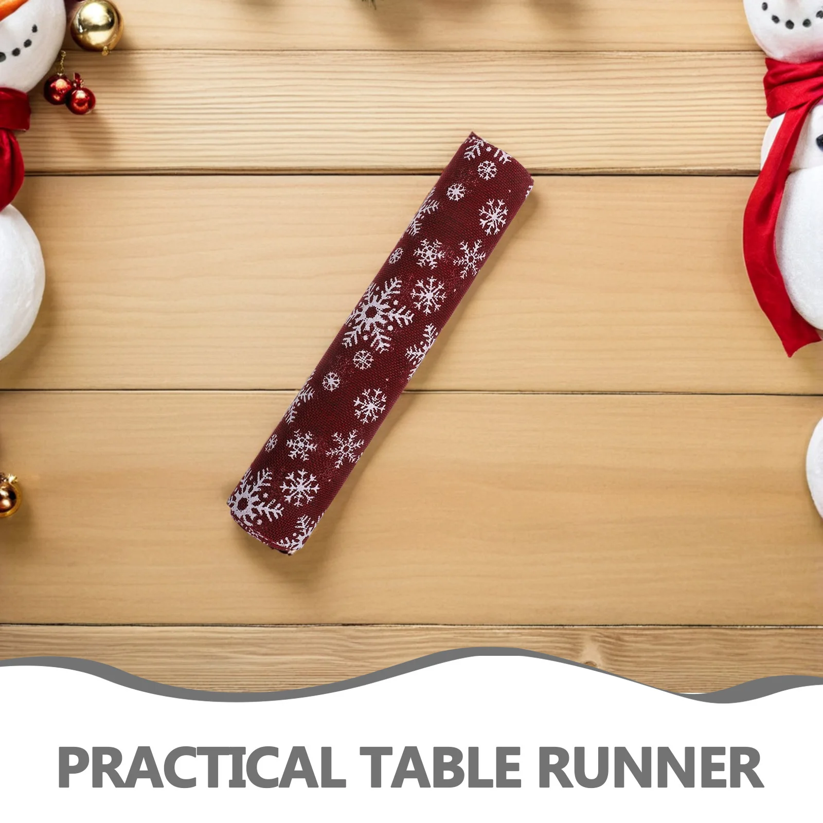 الثلج الجدول عداء عيد الميلاد الأحمر الأبيض الثلوج نمط الطعام المطبخ عطلة الطرف الديكور مزرعة نمط 106.11X11 #2