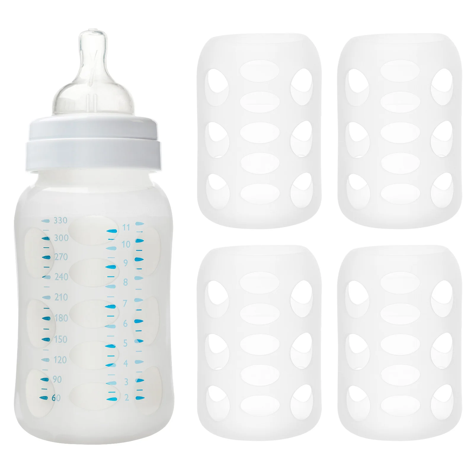 

4 Pcs Baby Bottle Protector Sleeves Milk Glass Nursery Insulation Feeding Cover