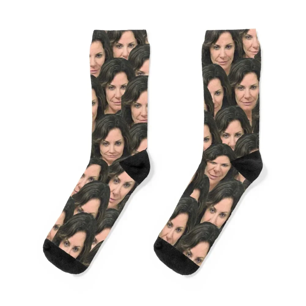 Luann de Lesseps Mugshot on repeat Socks retro sports stockings colored Mens Socks Women's