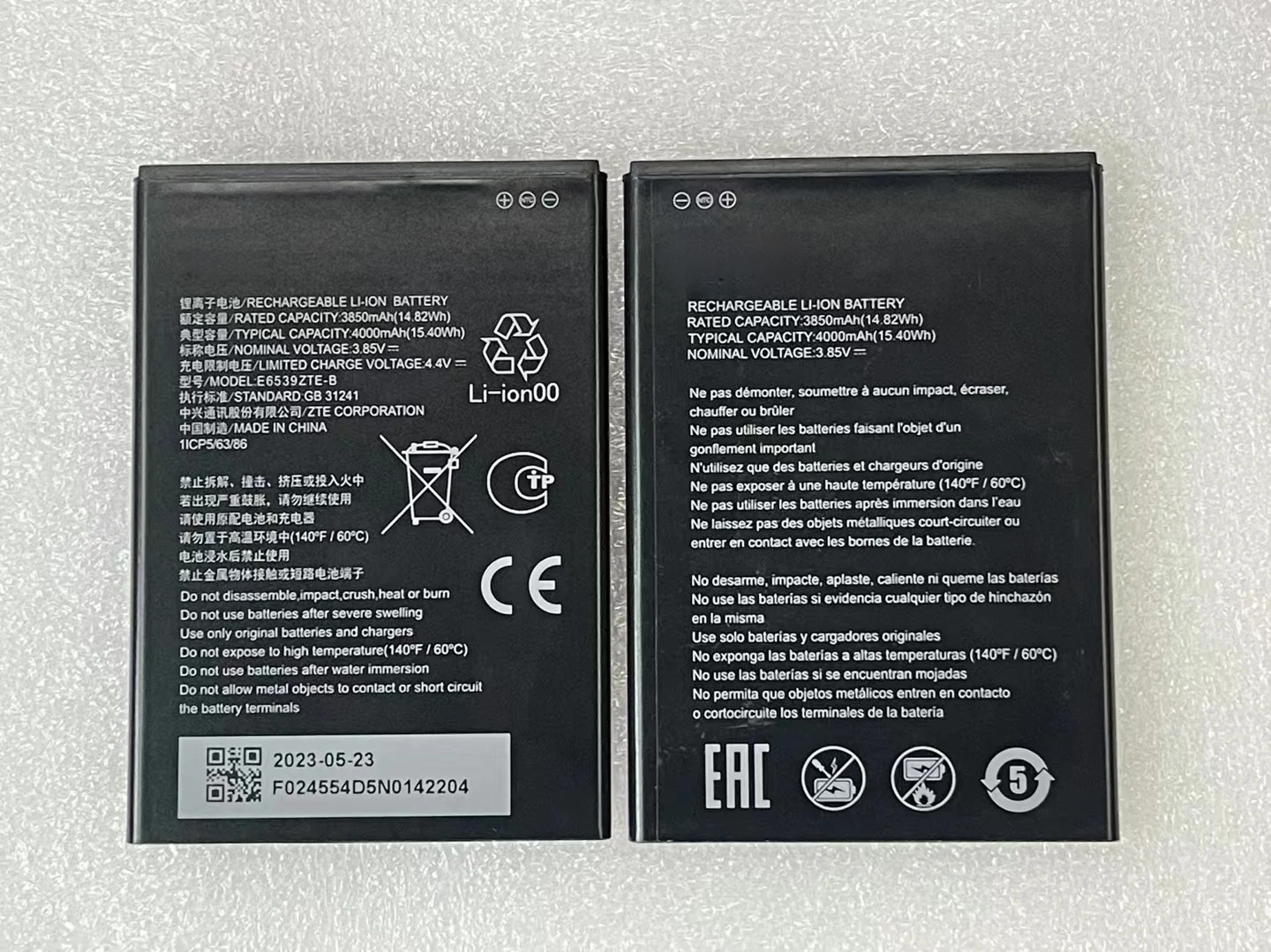 

Original New Quality 3.85V 4000mAh Battery For ZTE E6539ZTE-B ZTE Blade A53 1ICP5/63/86 Replacement Batteria