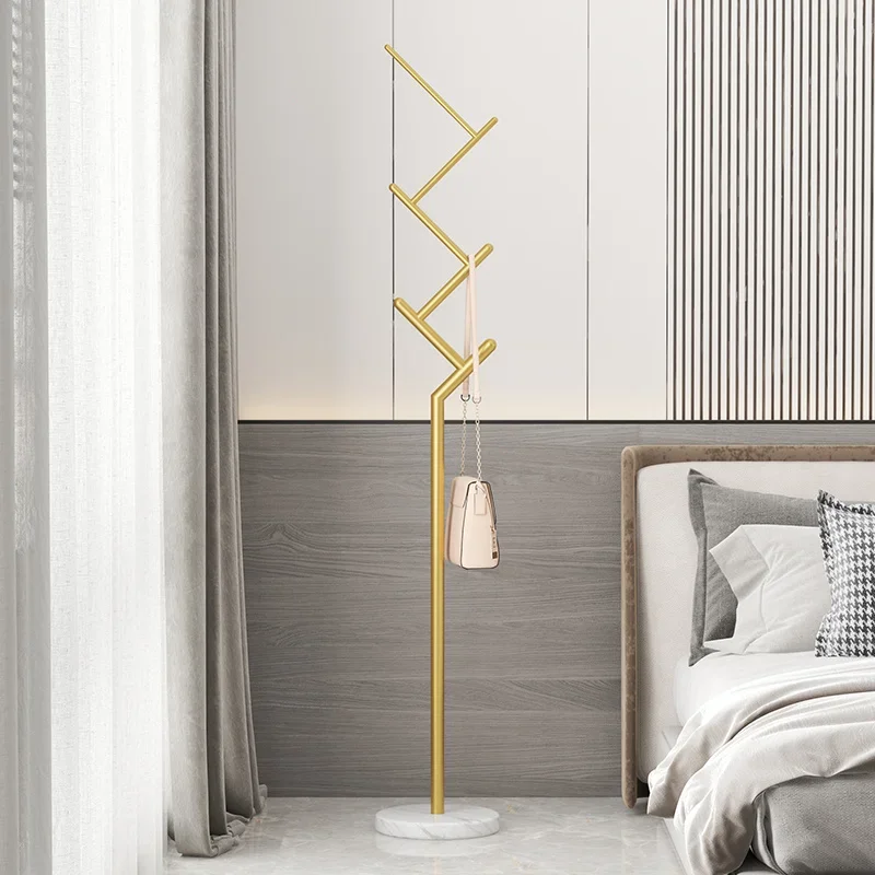 European Iron Art Coat Rack Simple Standing Clothes Hanger Stylish Bedroom Rack Elegant Home Organizer for Coats & Jackets