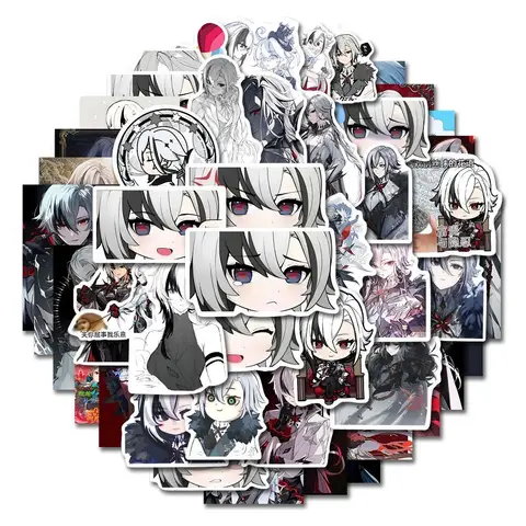 Sunsyea Genshin Impact Merch Fans Collection Role Stickers 49 Pieces Arlecchino The Knave