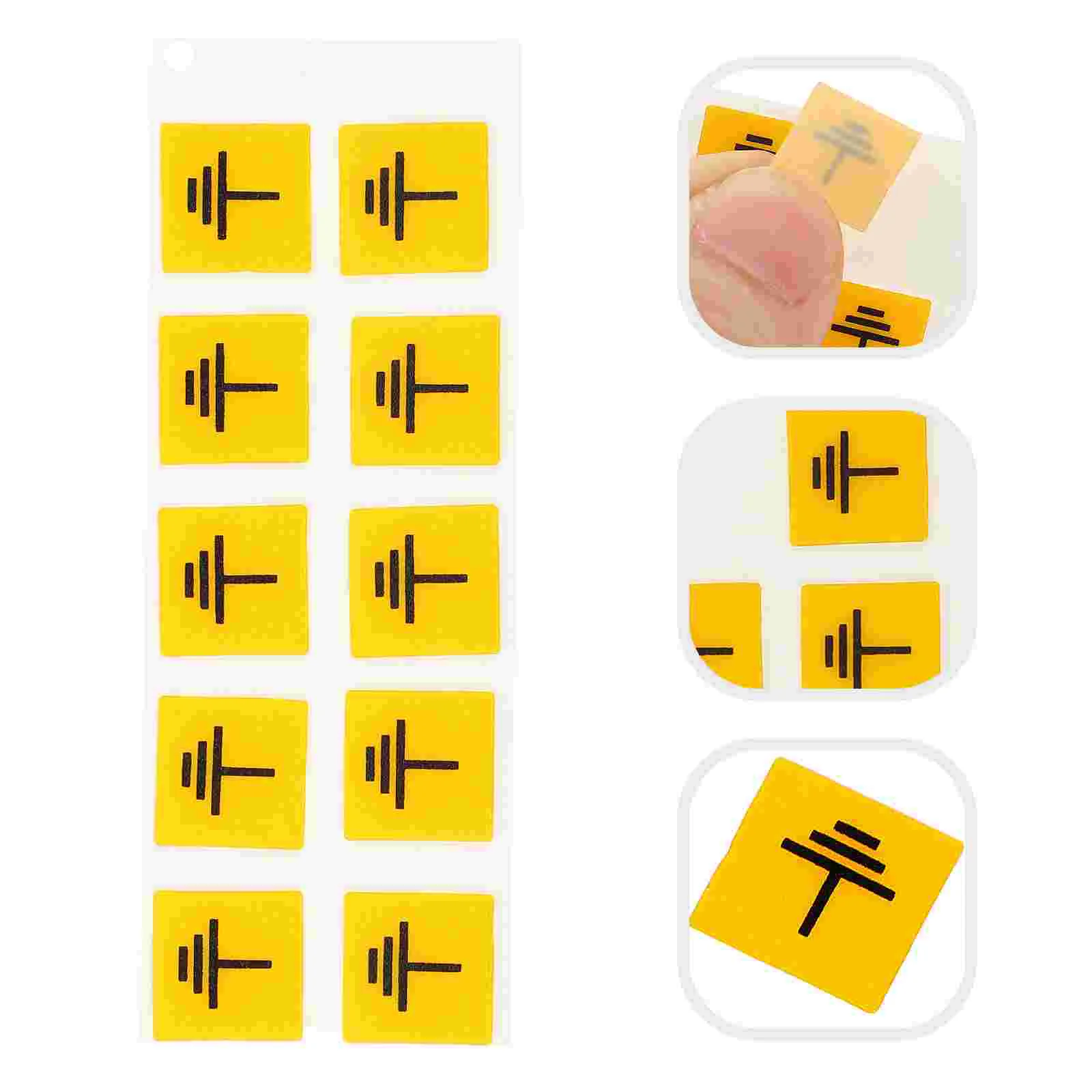 10 Pcs Electrical Grounding Stickers Sign Machinery Safety Warning Fence Applique Office Baby