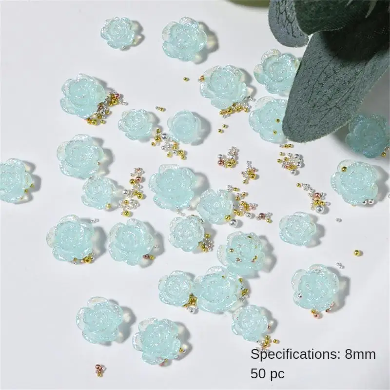 อุปกรณ์ตกแต่งเล็บที่หรูหราสวยงามอุปกรณ์เสริมเล็บที่สวยงาม dekorasi Mawar ทันสมัยที่น่าสนใจอุปกรณ์เสริมเล็บผสมที่ไม่ซ้ำกัน