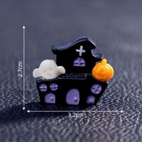 Tombstone Mini Pumpkin Resin Castle Skull Hallowmas House Accessories Miniature Scene Decorate Halloween Ghost Miniatures