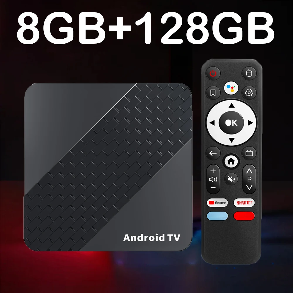 X10 RK3518 Android 14 Smart TV Box Bluetooth 5.4 Ram 4GB 8GB Rom 64GB 128GB Wifi6 Dual Wifi 5G 8K Google Assistant Media Player