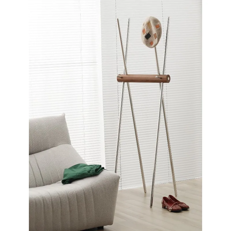 

Grey square creative multi-functional vertical coat rack, modern simple floor hanger