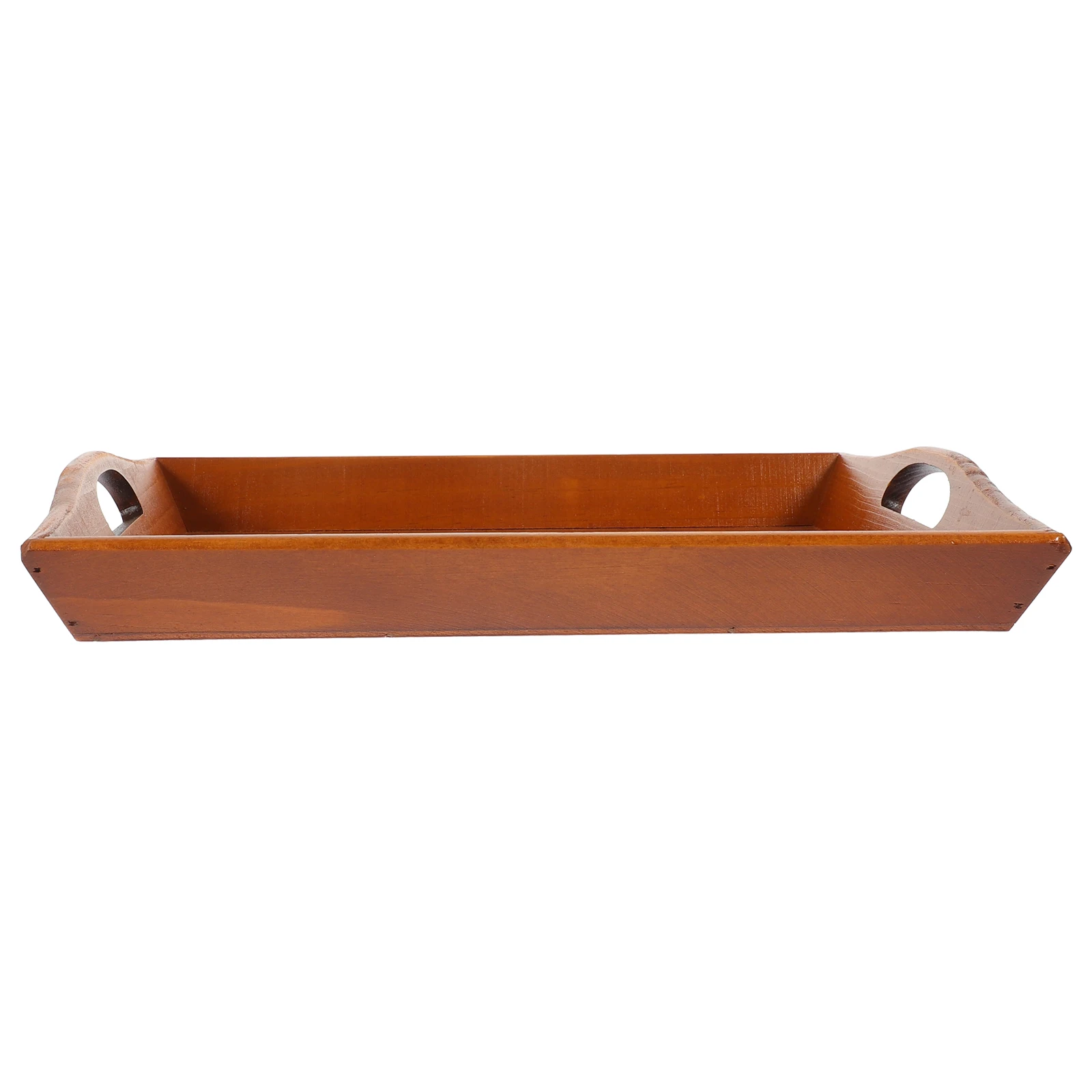 

Solid Wood Double Ear Tray Fruit Snack Serving Tea Rectangle Plates for Food Wooden Dessert Bread Office Eating Rectangular