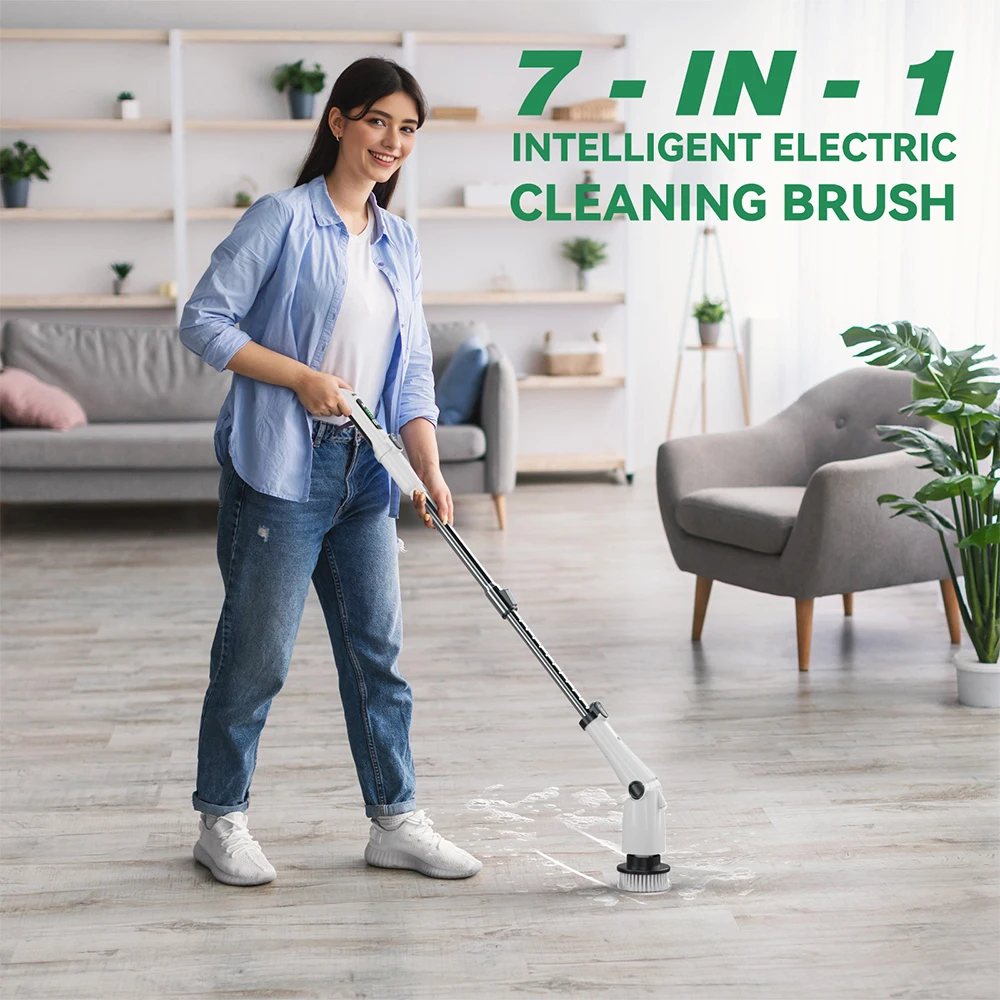 Cordless Electric Cleaning Brush 8 in 1 Multifunctional Household Wireless Rotatable Cleaning Brush For Household Cleaning Tools