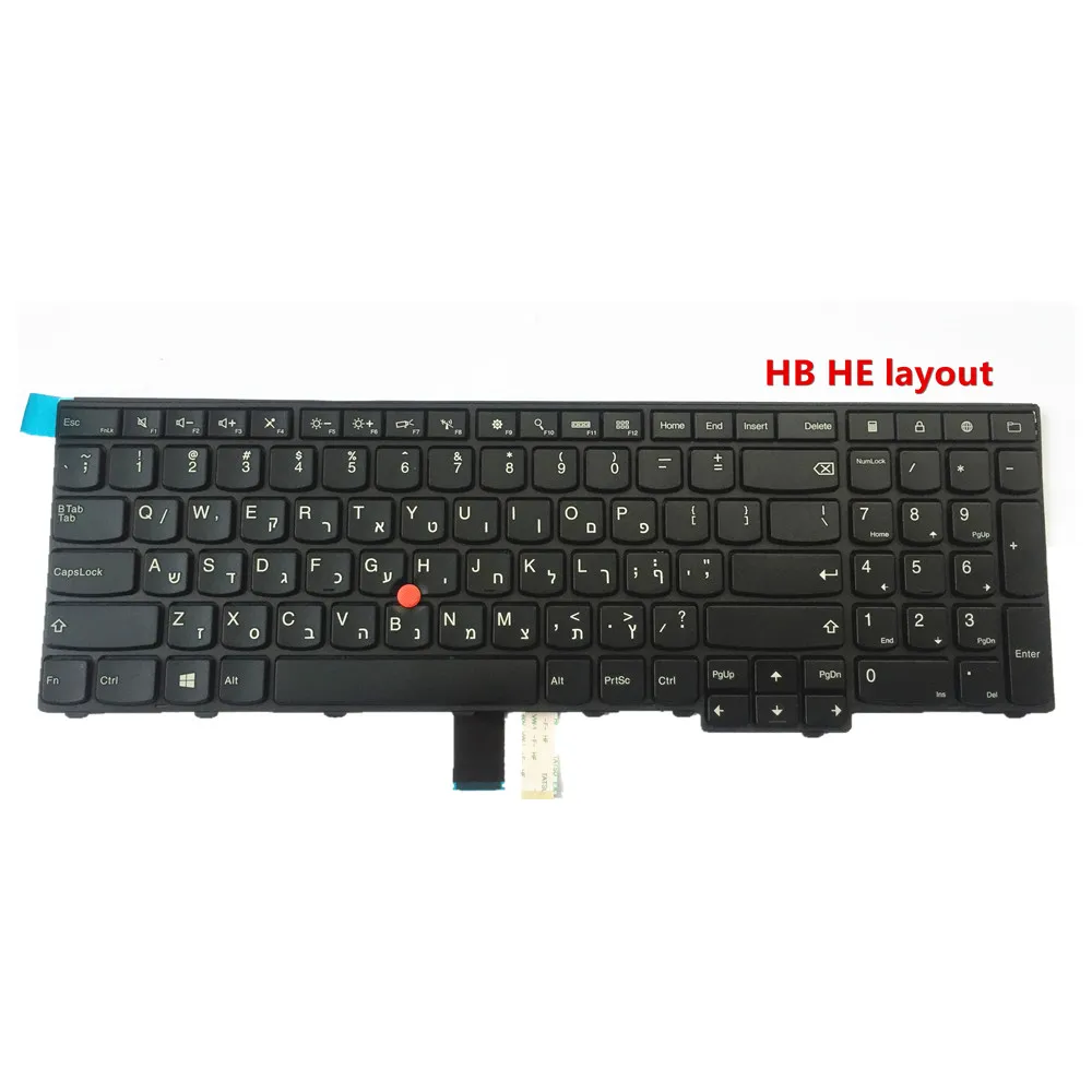 

Laptop New for Lenovo IBM ThinkPad E531 E540 T540P L540 W540 HB HE Keyboard 04Y2666 0C45231 Hebrew NO-backlit