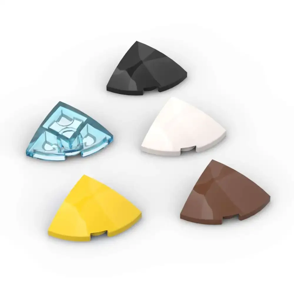 MOC 10PCS 곡선 5852 2x2x2/3 코너 라운드 빌딩 블록 키트 하우스 성 경사 교육 입자 장난감 어린이 생일 선물