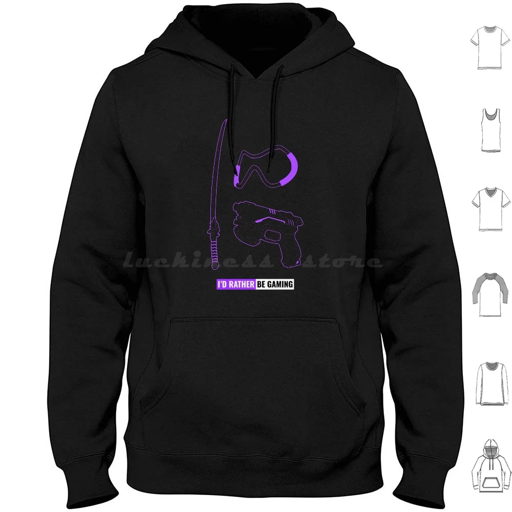 I'd Rather Be Gaming Hoodies Long Sleeve Game Gamer Gaming Video Video Game Vintage Id Rather Be Gaming Choose Your