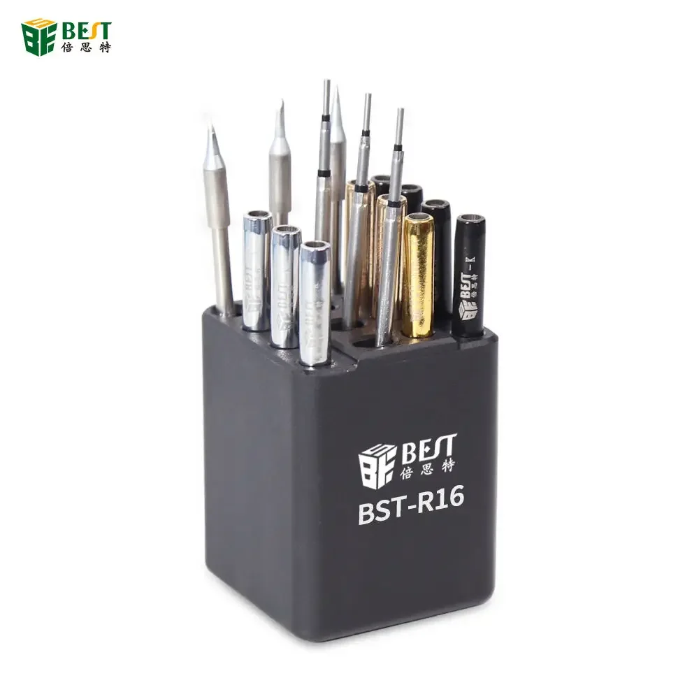 Newest BST-R16B soldering iron tip Storage Box  Heating Element Soldering Iron Organizer hand toos  for phone repair BGA PCB