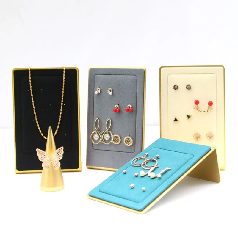 

Luxury Earring Display Stand Counter Earrings Showcase Rack Vertical Earring Necklace Holder Shoot Woman Fashion Earrings Props