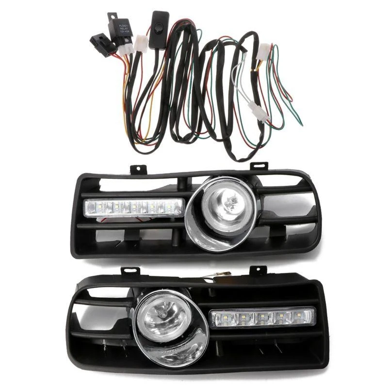 

12QM 2Pcs Car Hood Lamp Decorative Daytime Running Light Bright Light