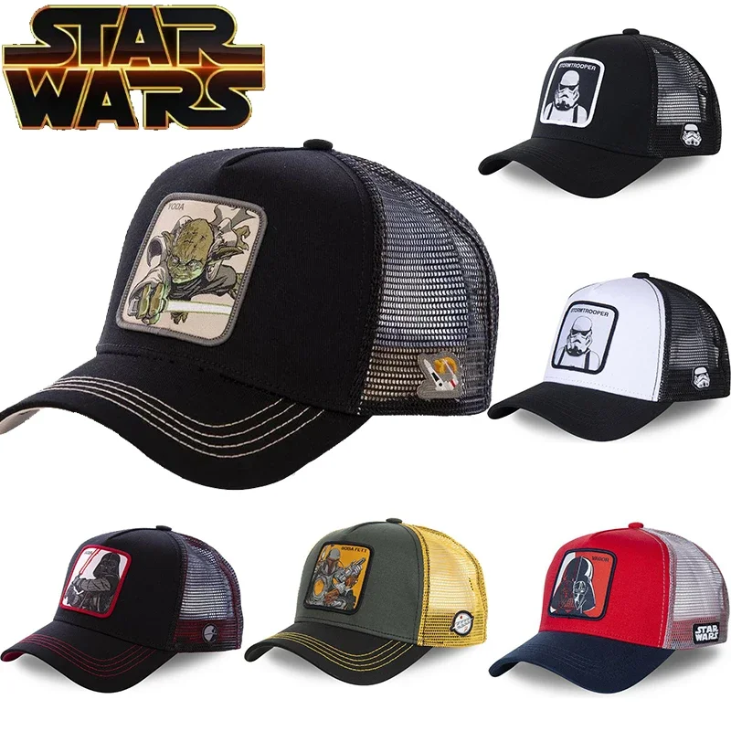 Star Wars Master Yoda High Summer Cap Quality Baseball Caps Snapback Mesh Hats Hip Hop Letter Embroidered Caps Cool Men\'s Caps