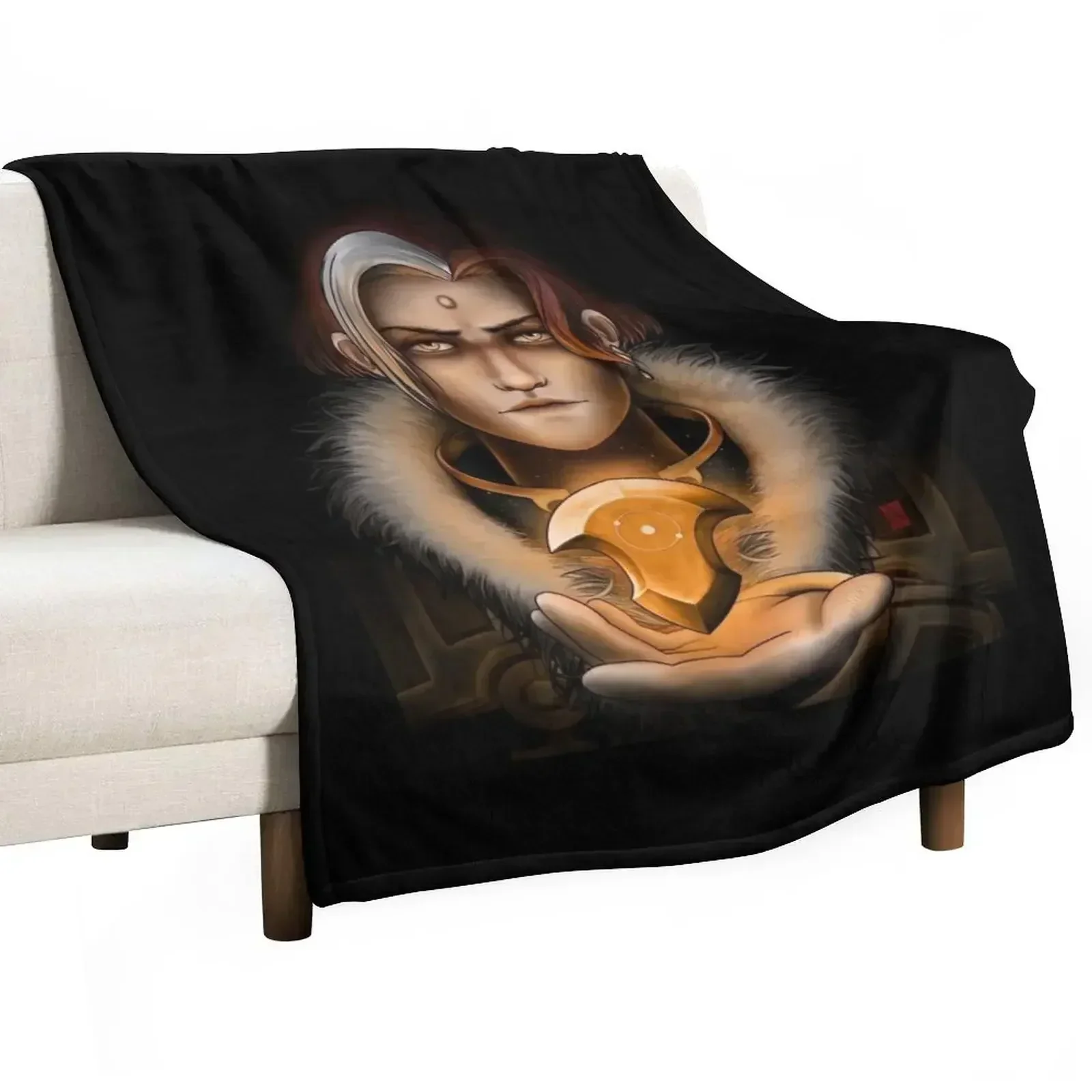 Emet-Selch and Azem's Crystal Throw Blanket Blankets For Baby Plaid on the sofa Sofas Blankets