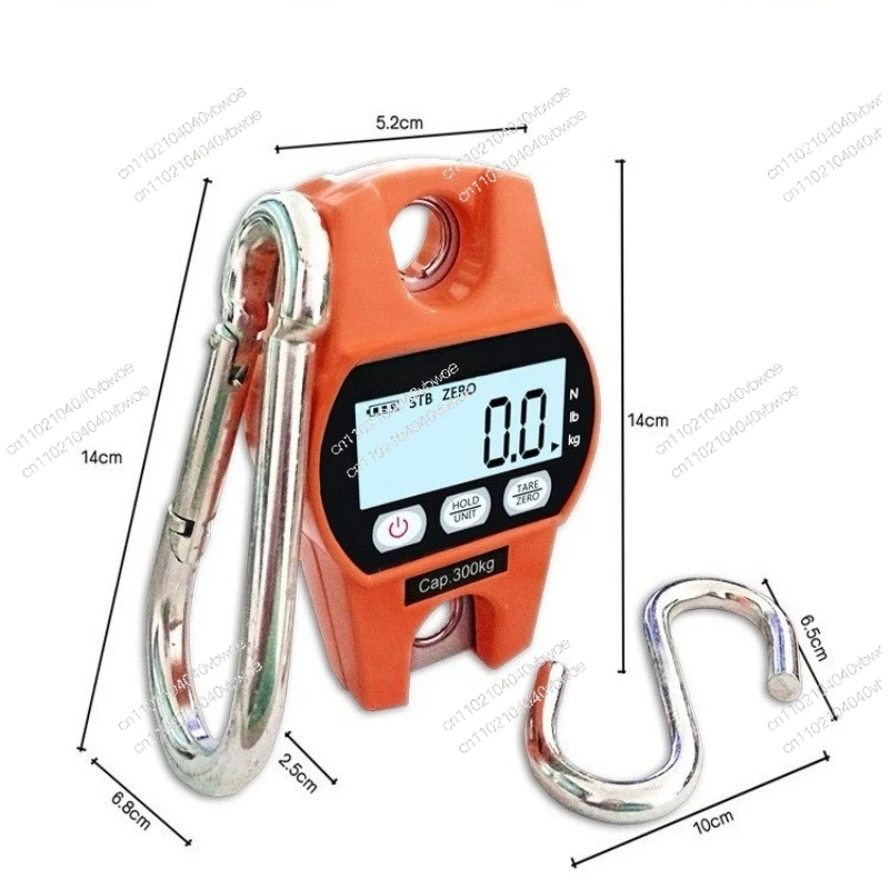 Industrial portable electronic scale, hook scale, 300KG crane scale, weighing spring mechanical scale