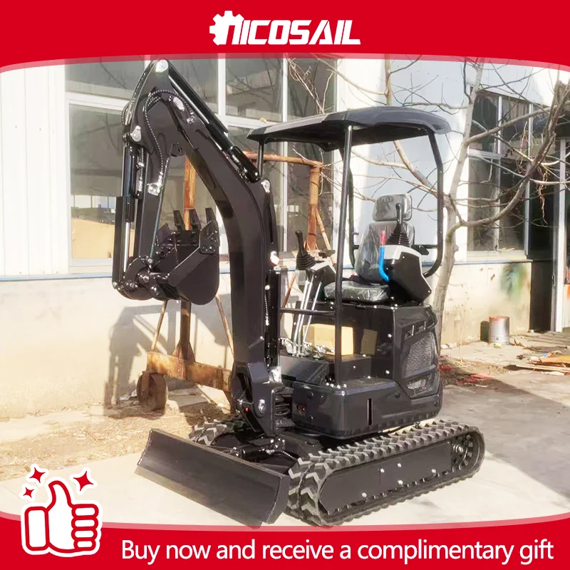 

2026 Nicosail OKW18 Hydraulic Digger 1.8 Ton Mini Excavator 40° Climbing for Home Garden Farm Breeding & Construction