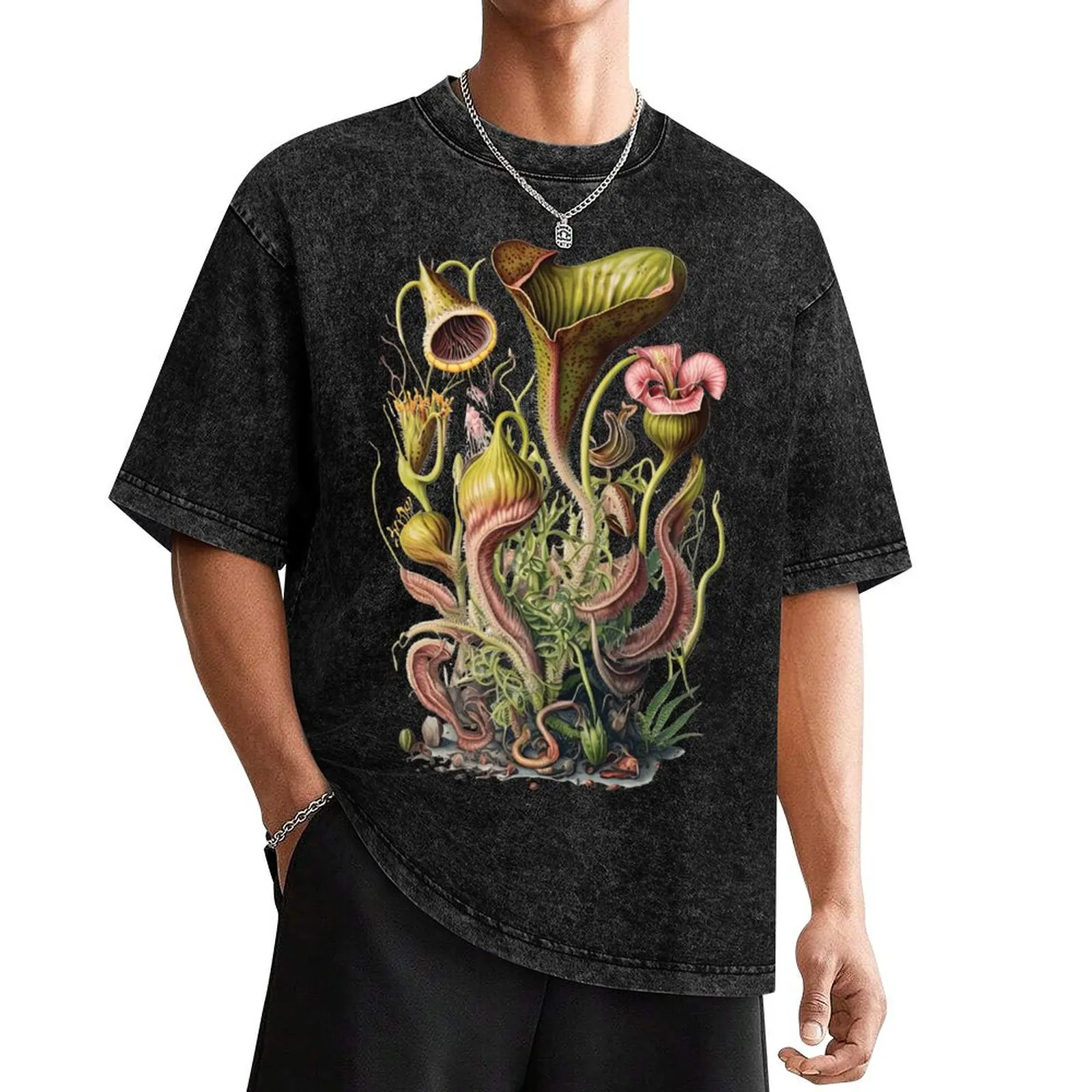 

Carnivorous Pitcher Plant T-Shirt tops croswit shirt man tees mens shirts graphic tee