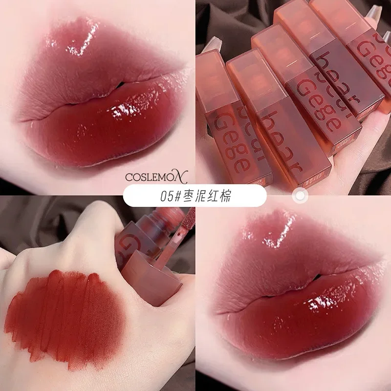 Lip Gloss Nude Matte Lipstick Waterproof Long Lasting Women Red Lip Tint Mud Velvet Lip Glaze Korean Cosmetics Liquid Lipstick