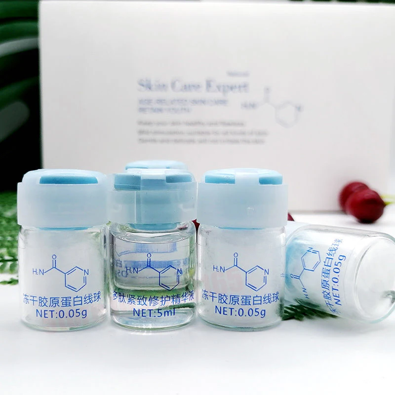 Japan Silk Collagen Thread Ball Face Serum Firming Moisturizing Essence Korean Cosmetics Set Skin Care