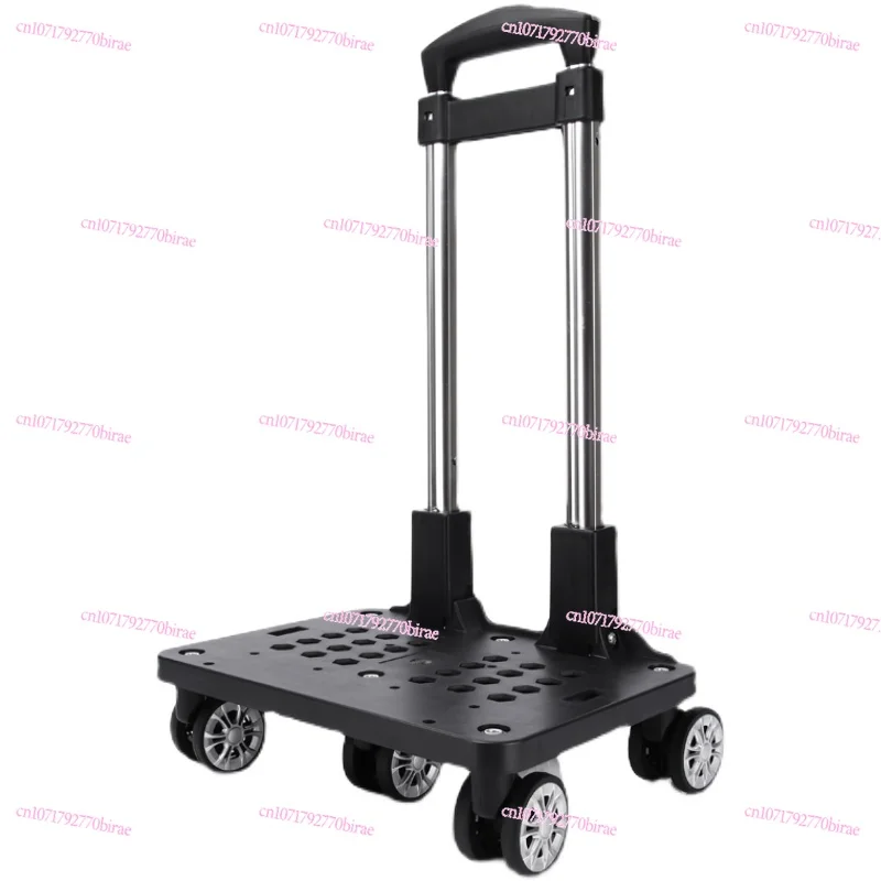 

Portable Folding Shopping Cart Aluminum Alloy Universal Wheel Lightweight Pull Rod Cart Thickened Pull Cart with Brake