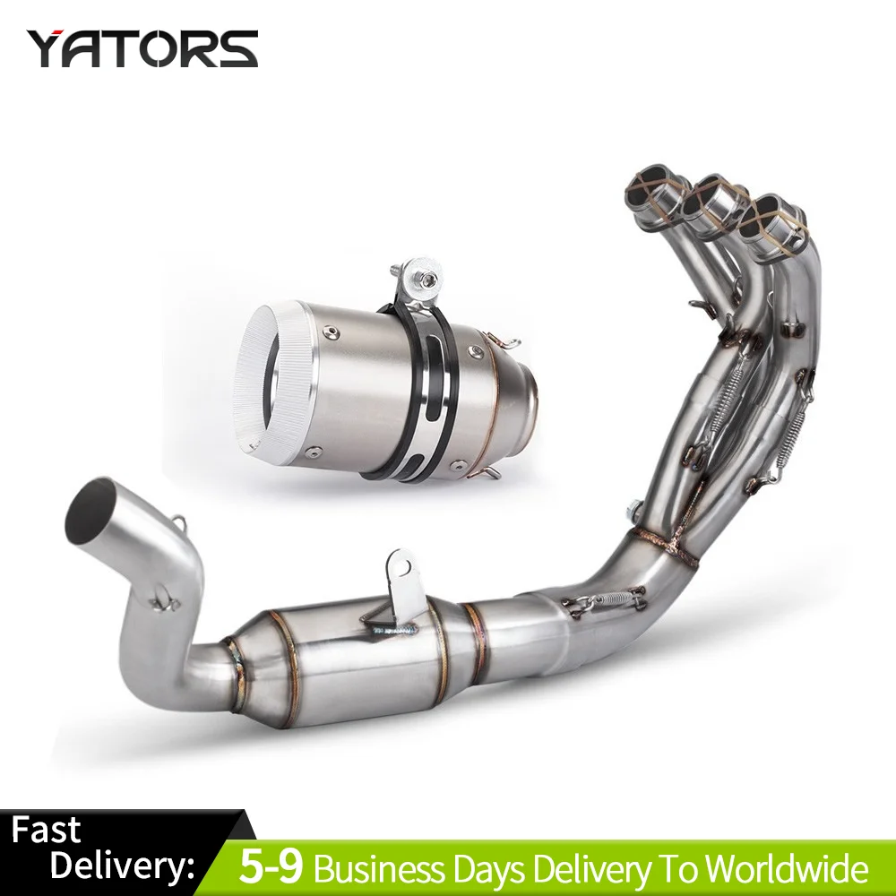 

For 2020-23 Yamaha XSR900 MT09 Slip Full Exhaust System Header Link Pipe Muffler Exhausts Pipes