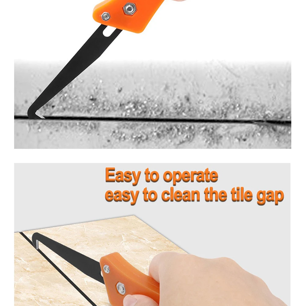 2PCS/set Professional Ceramic Tile Gap Blade Hook Tiles Repair Tool Dust Removal Wall Seam Cement Cleaning Joint Notcher