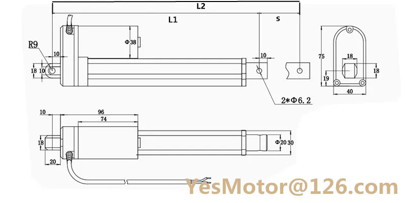 Imagem -04 - Atuador Linear Personalizado Avançado Velocidade Rápida 12v 24v dc Motor Impermeável Fabricante 150 mm Curso 1200n 120kg 264lbs Carga