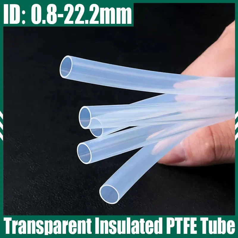 

L=1/5 Meter ID=0.8-22.2mm OD=1.6-25.4mm Transparent PTFE Tube For 3D Printer Parts Clear FEP Tube Insulated PFA Tube