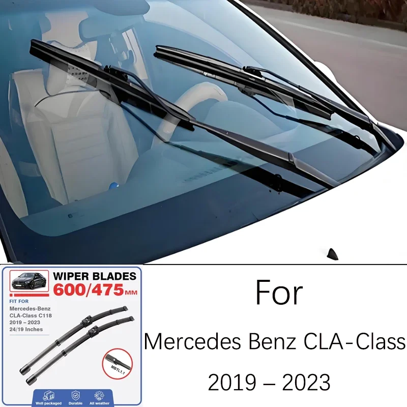 

Для Mercedes Benz CLA-Class 2019-2023 2020 2021 2022 24 19-дюймовые передние щетки стеклоочистителя лобовое стекло аксессуары для окон